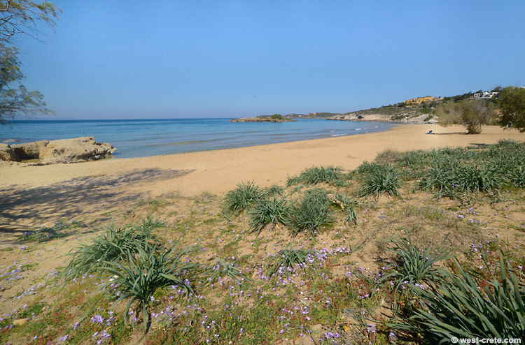 A warm spring day at Kalathas beach -  click on the image to enlarge