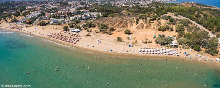 Chryssi Akti panorama -  click on the image to enlarge