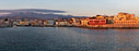 Chania harbour panorama