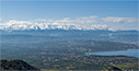 View of the White Mountains from the hills of Akrotiri