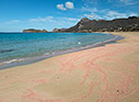 Pink sand on Falasarna beach