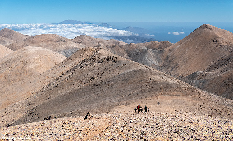 Descending Pachnes - click on the image to enlarge Descending Pachnes - click on the image to enlarge