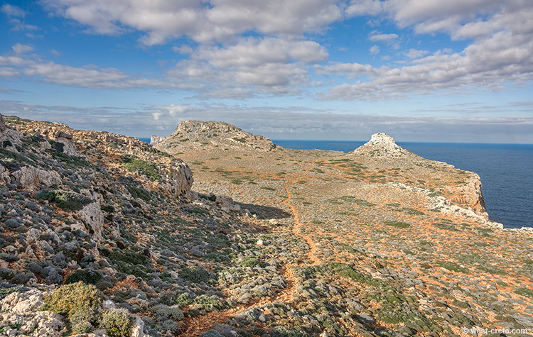 The trail to the northern tip of Gramvousa - click on the image to enlarge The trail to the northern tip of Gramvousa - click on the image to enlarge