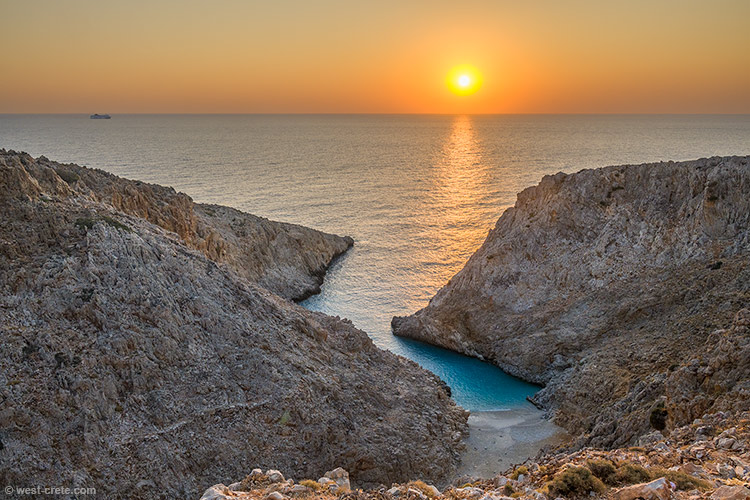 Sunrise at Seitan Limania -  click on the image to enlarge