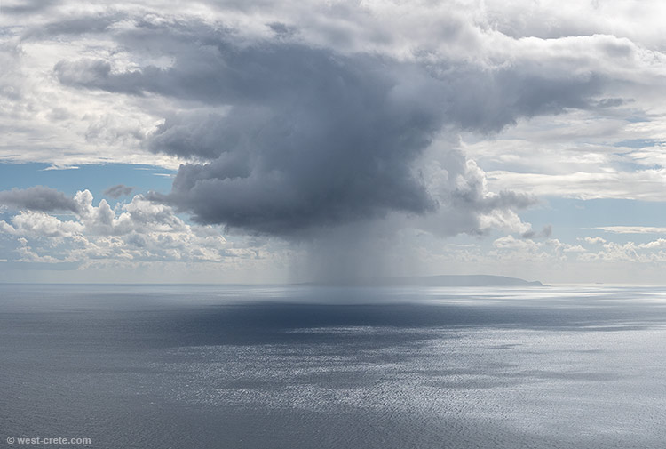 Rain in the Libyan Sea -  click on the image to enlarge