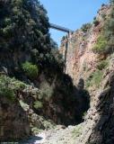 In the upper part of the gorge of Aradena with a view of the bridge