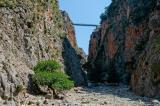 In the upper part of the gorge of Aradena with a view of the bridge