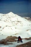Climbing Agia Pnevma. The summit of Spathi is visible in the center of the picture as well as the north coast and Rethymnon