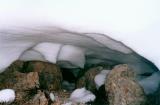 In a natural bubble under a deep layer of snow