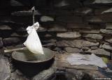 Making graviera cheese in the mitato of Livadha