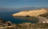The beach and cliffs of Matala