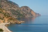 The beach of Sougia and the hill of Profiti Ilias