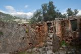 A ruined house in the abandoned village of Aradena