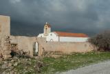 The ruined monastery of Agios Haralambos in Frangokastello