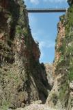 The bridge of Aradena seen from the bottom of the Aradena gorge
