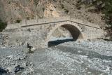 A spectacular stone bridge crossing the river near the sea. The river has changed its course (and been dammed on the western side) so that the bridge doesn't cross anything now. But it is still standing despite the fierce winter floods