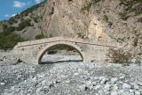 A spectacular stone bridge crossing the river near the sea. The river has changed its course (and been dammed on the western side) so that the bridge doesn't cross anything now. But it is still standing despite the fierce winter floods