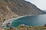 Sweet Water beach as you see it when you are coming from Loutro. The photo was taken in spring (middle of May) so things are stil pretty quiet on the beach