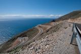 The road connecting Hora Sfakion to Anopolis winding up the hill
