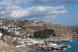 The village of Hora Sfakion, administrative capital of the region of Sfakia. The photo is taken from the road to Anopolis