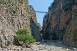 The bridge of Aradena seen from the bottom of the Aradena gorge